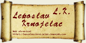 Leposlav Krnojelac vizit kartica